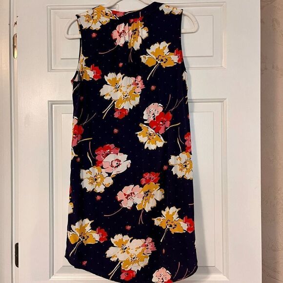 Old Navy Women’s Blue Floral V-Neck Shift Dress Medium - Picture 4 of 11